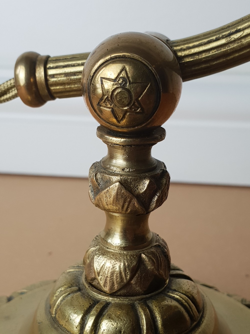 French Paris Piano Desk Lamp, Rewired and PAT tested  View XI