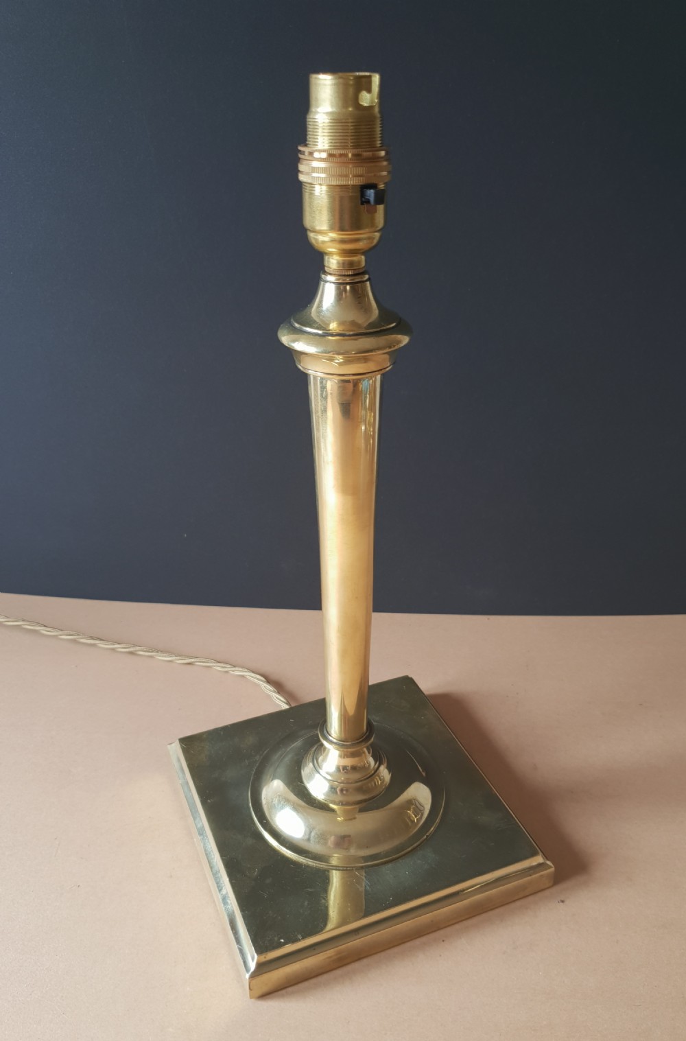 Faraday and Sons Brass Table Lamp, Rewired and PAT tested  View III
