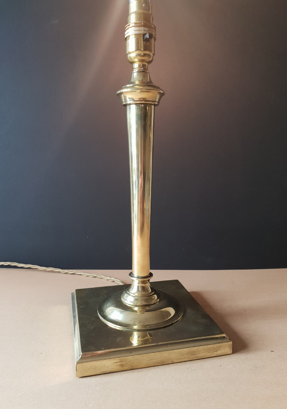 Faraday and Sons Brass Table Lamp, Rewired and PAT tested  View VI