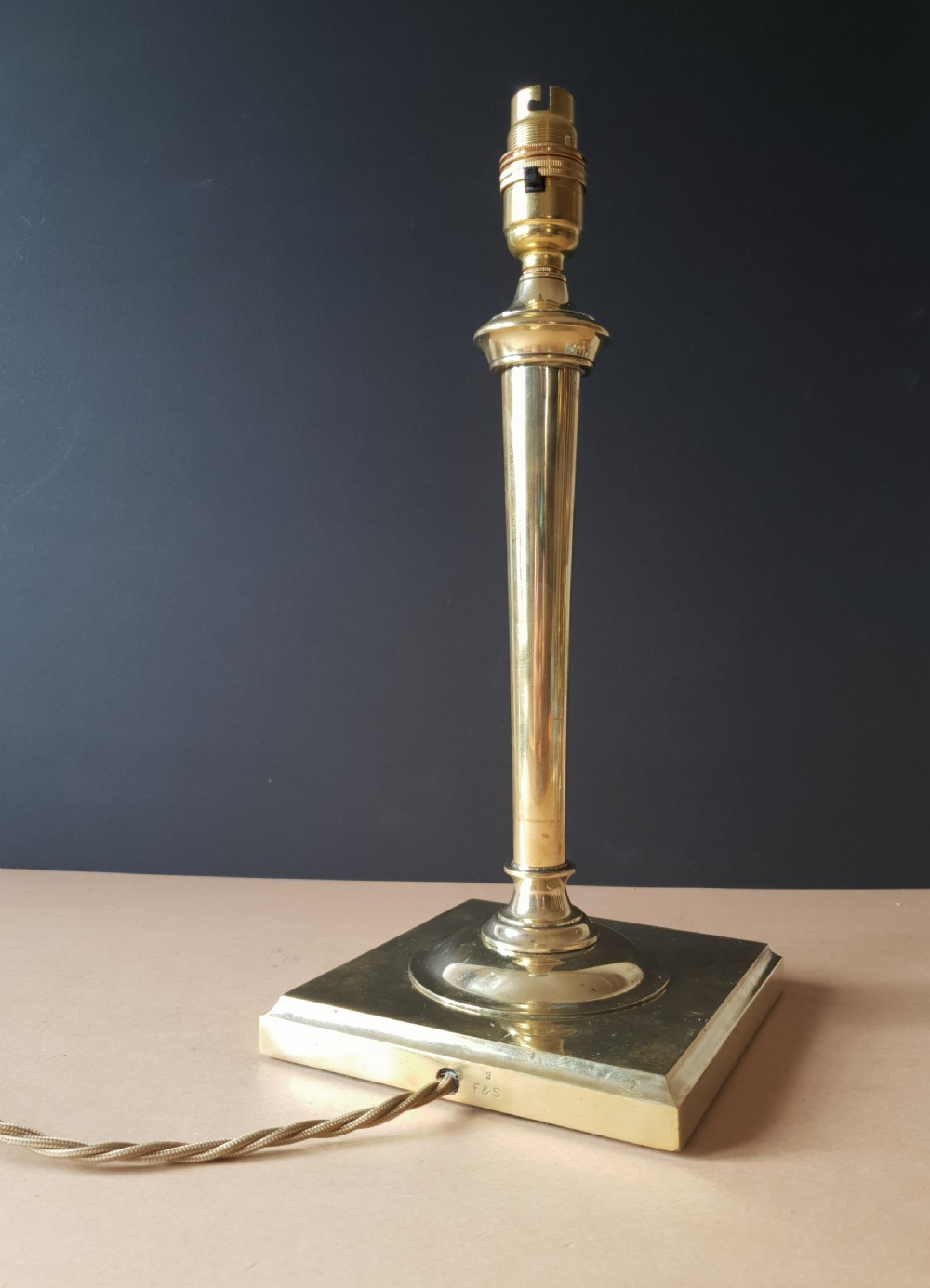 Faraday and Sons Brass Table Lamp, Rewired and PAT tested  View VII