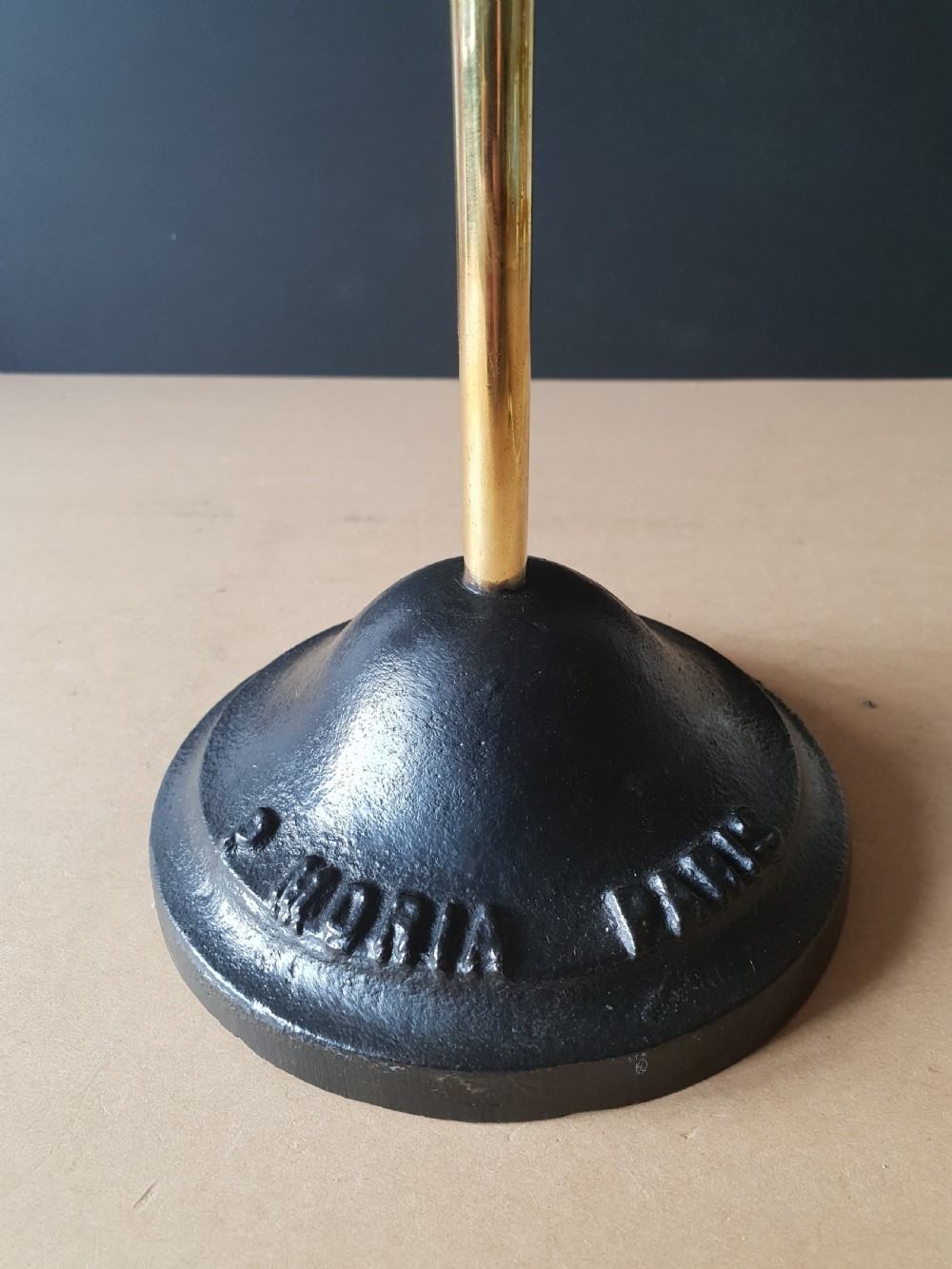 Adjustable Rise & Fall Paris Brass Desk Table Lamp with Glass Shade View VII