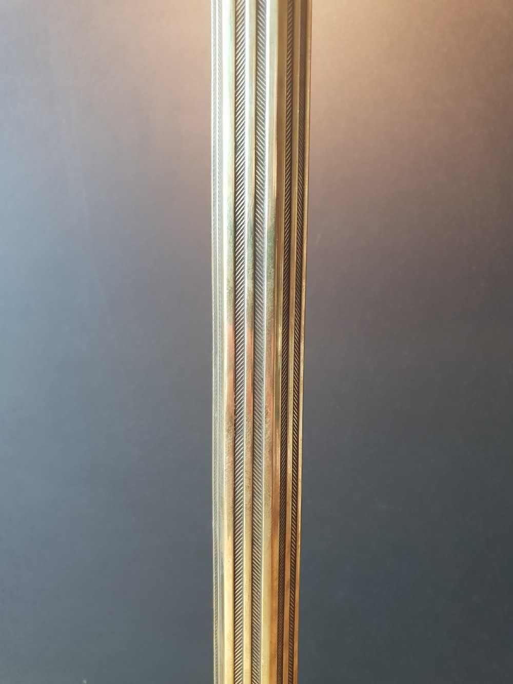 Tall Edwardian Brass Table Lamp Base, Rewired and PAT tested  View VIII