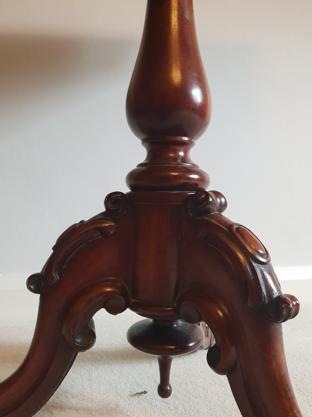 Victorian Mahogany Rectangular Tilt Top Table. View IV