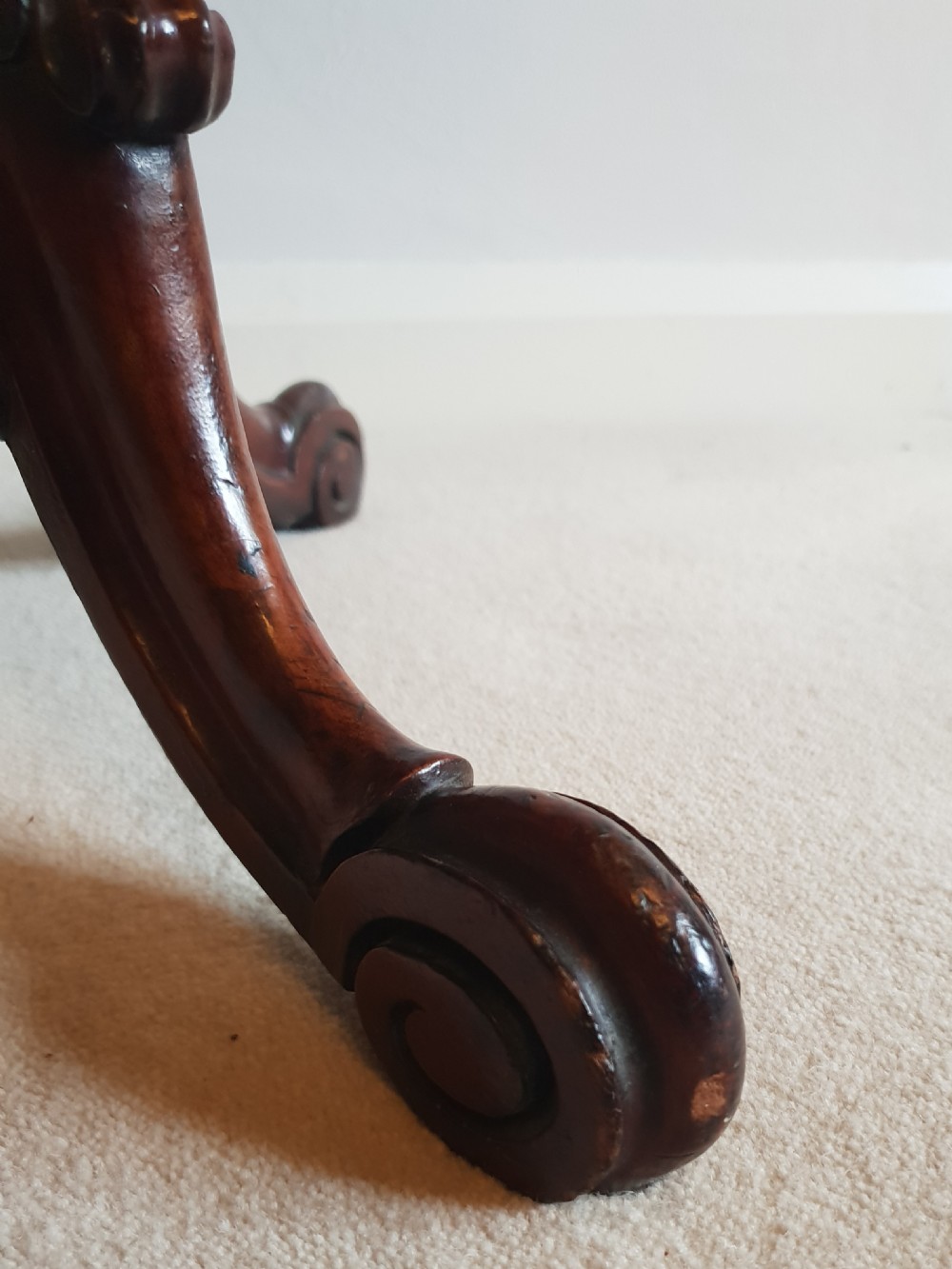 Victorian Mahogany Rectangular Tilt Top Table. View VI