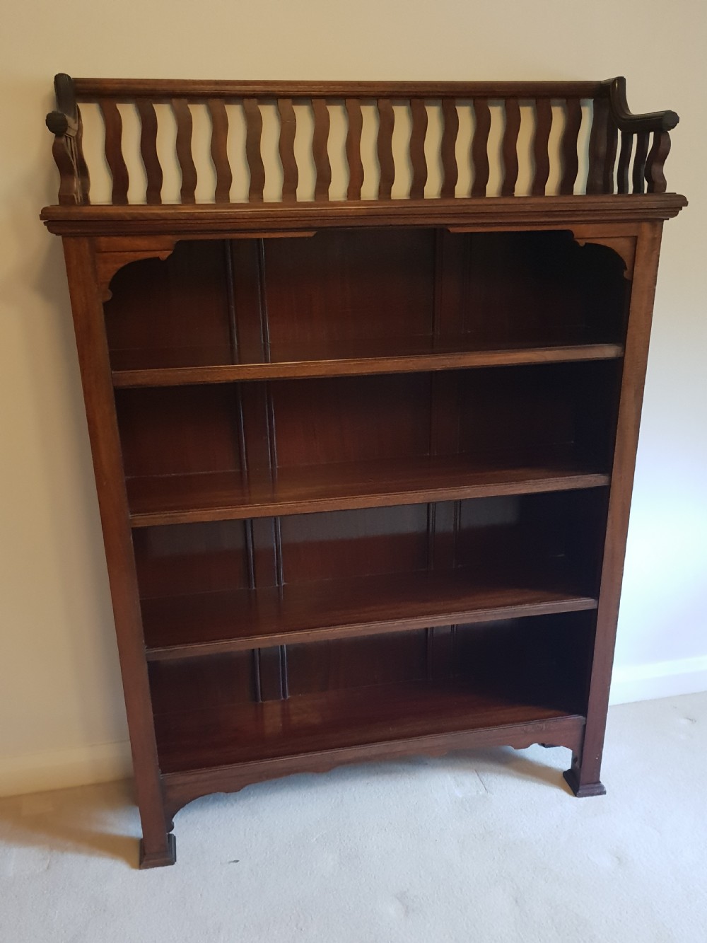 High Quality Mahogany Open Bookcase