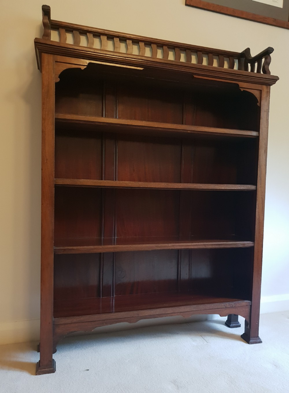 High Quality Mahogany Open Bookcase View III