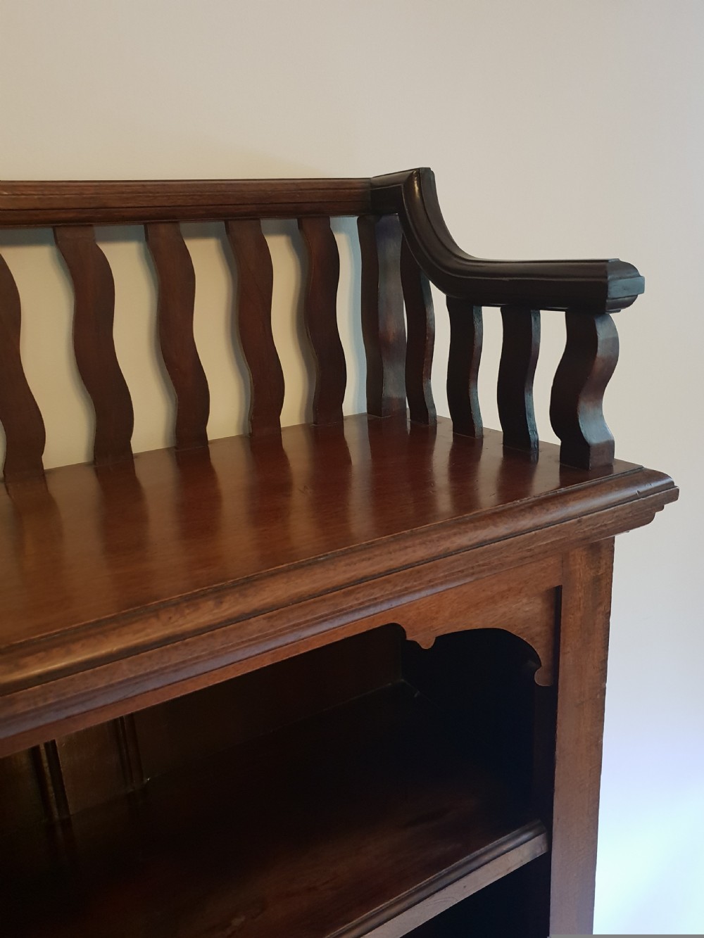 High Quality Mahogany Open Bookcase View IV