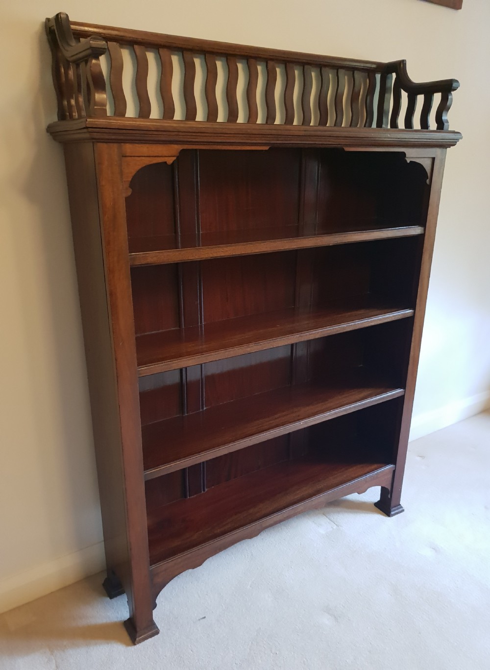High Quality Mahogany Open Bookcase View VI