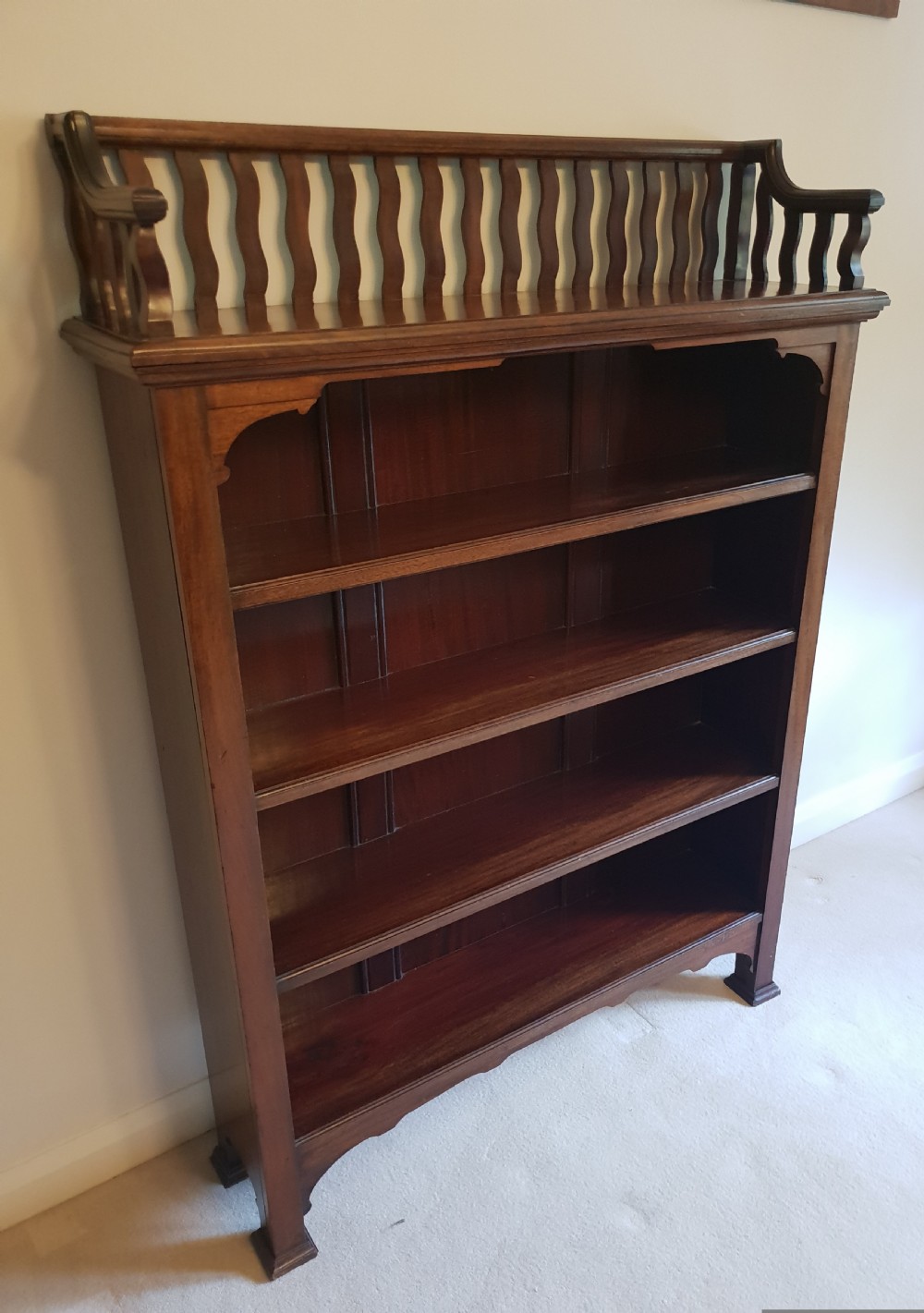 High Quality Mahogany Open Bookcase View IX