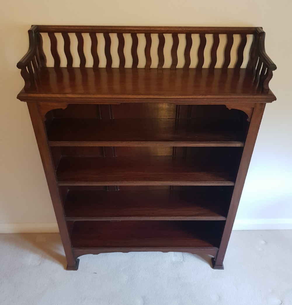 High Quality Mahogany Open Bookcase View X