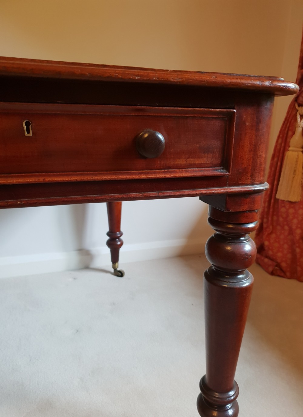 Mahogany Partners Desk with key View XII
