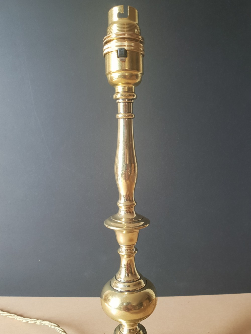 Cast Brass Table Lamp, Rewired and PAT tested  View VI