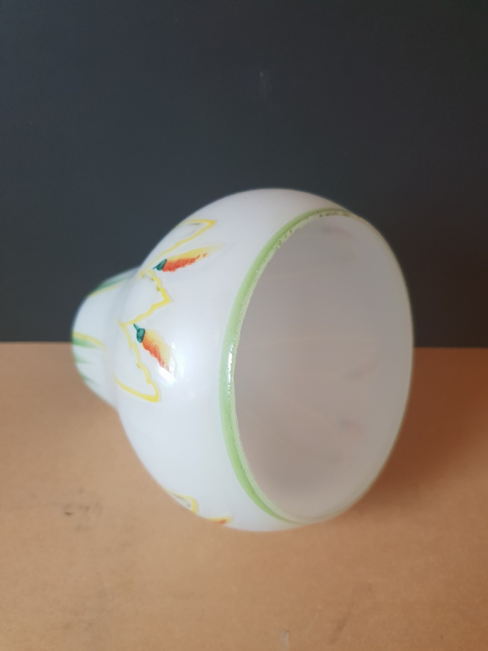 Set of 4 Art Nouveau Ceramic Pearlised Lamp Shades View II