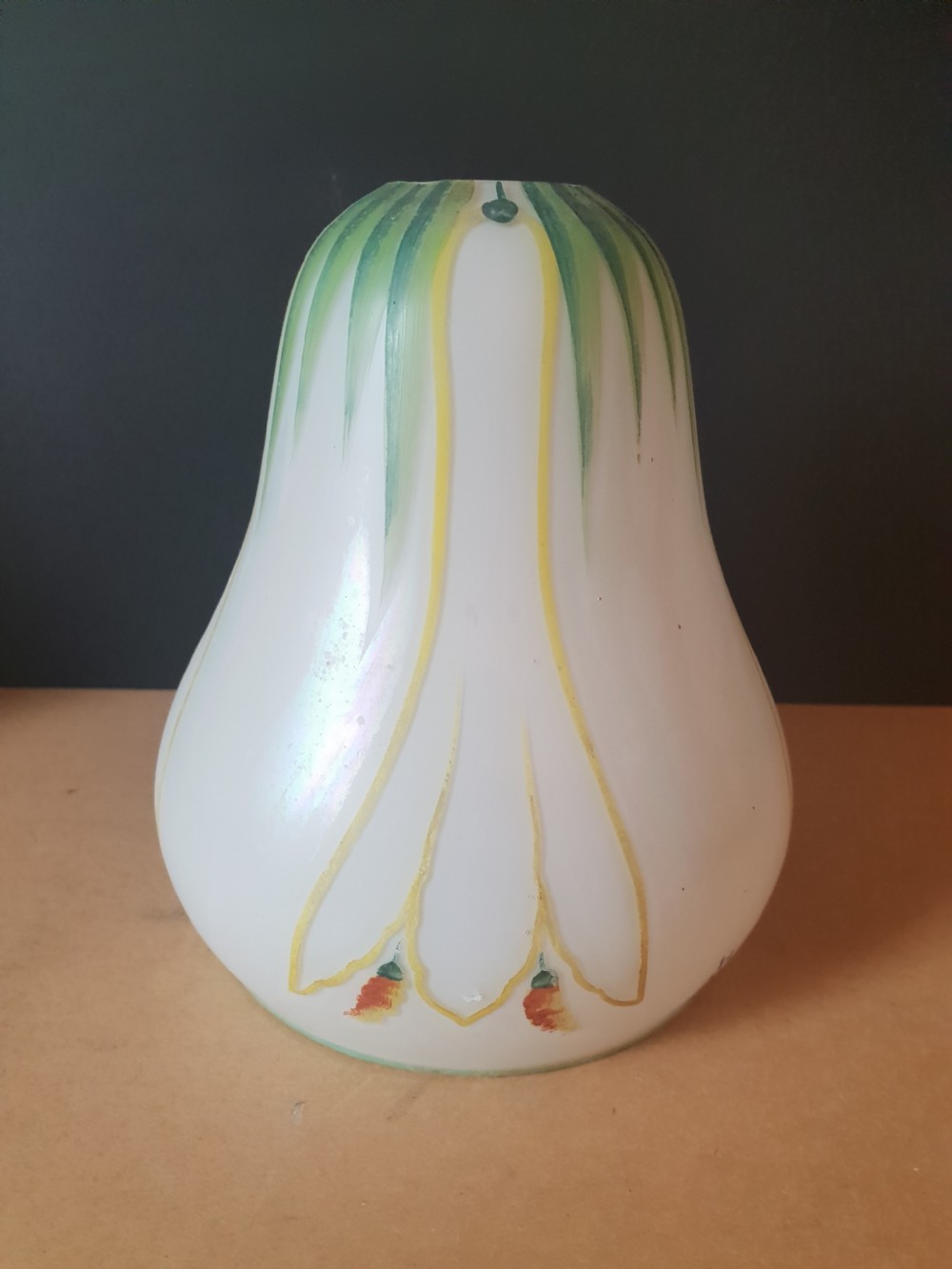 Set of 4 Art Nouveau Ceramic Pearlised Lamp Shades View V