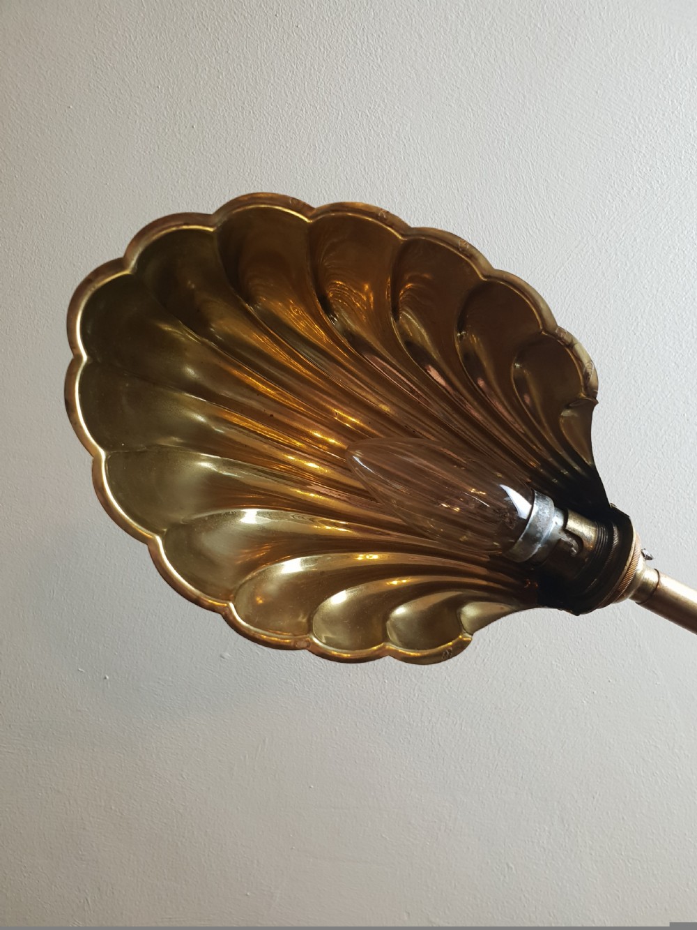 Adjustable Bendy Brass Desk Lamp, Rewired and PAT tested  View VI