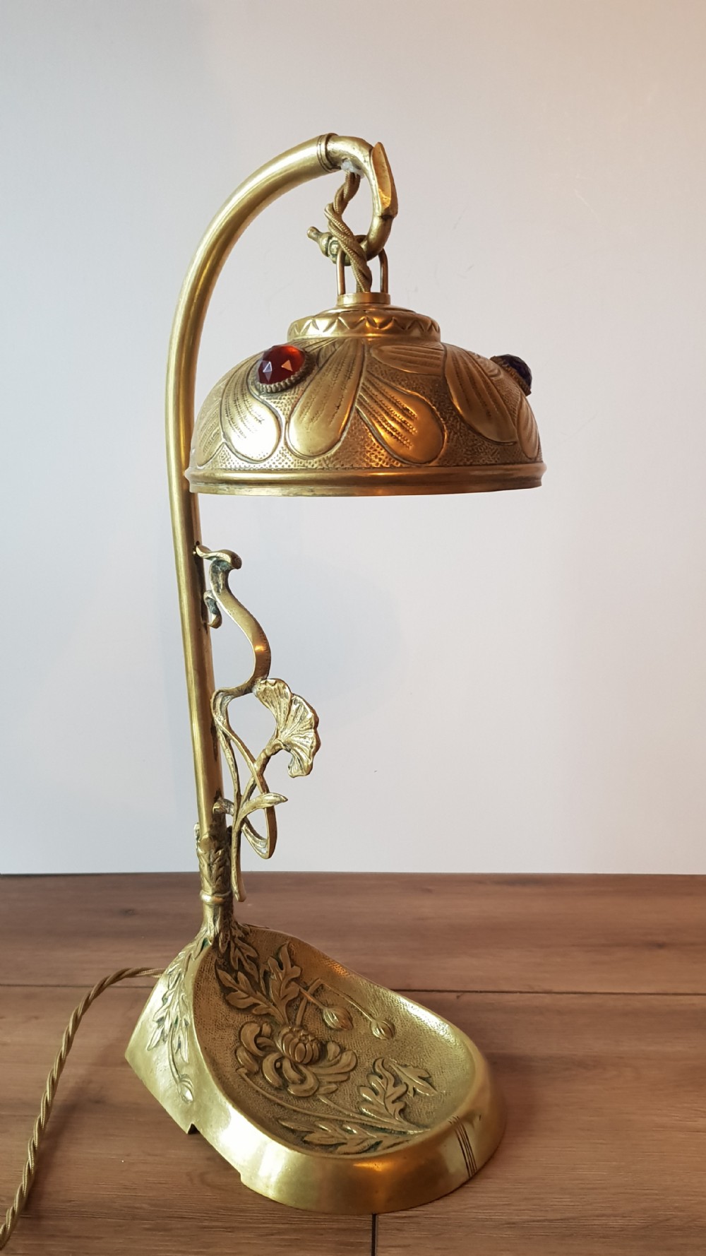 French Jewel Table Desk Lamp, Rewired and PAT tested 