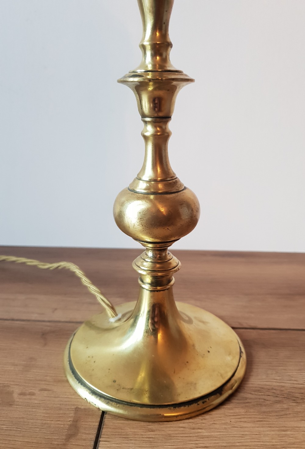 Cast Brass Table Lamp, Rewired and PAT tested  View II