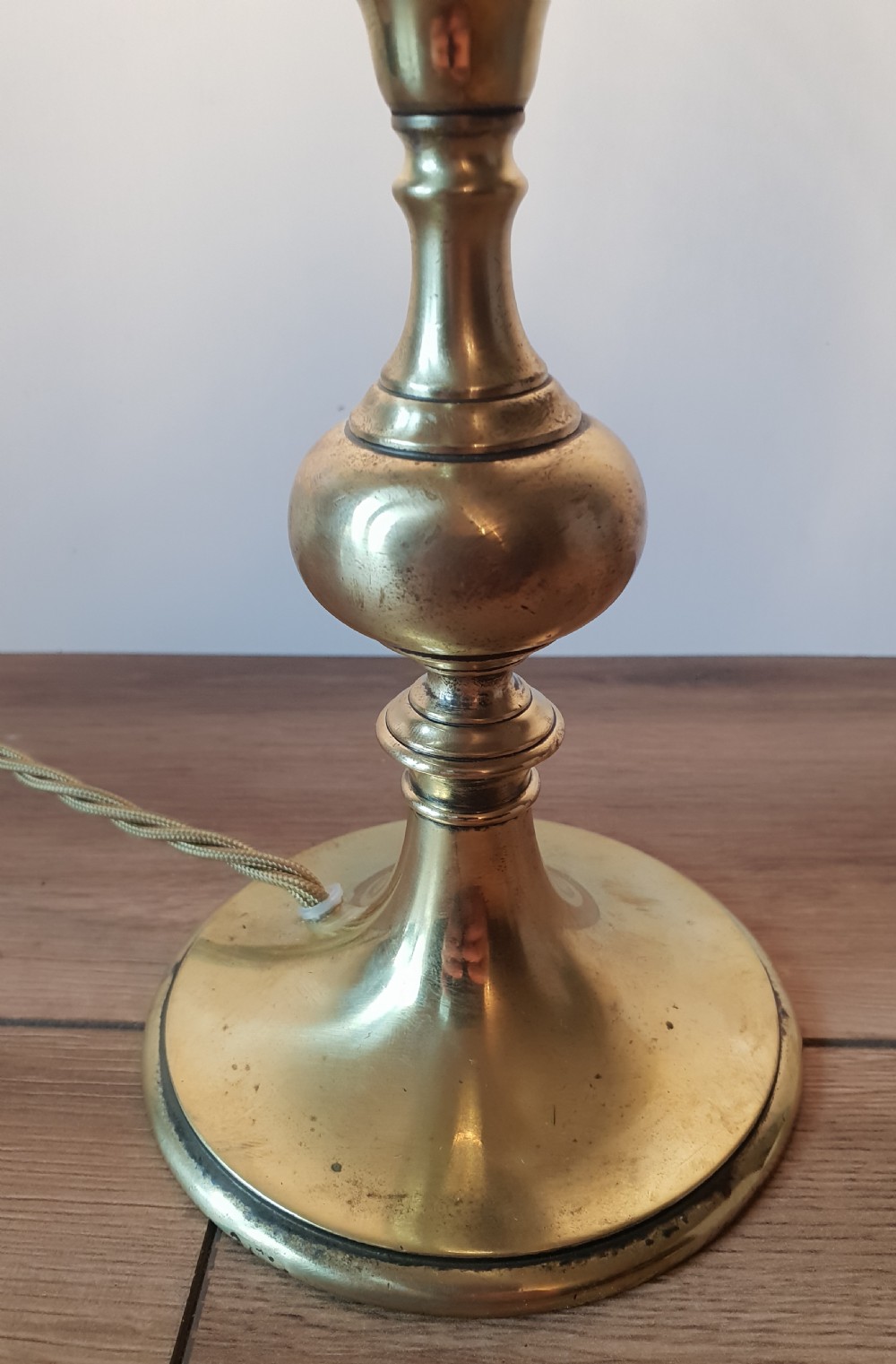 Cast Brass Table Lamp, Rewired and PAT tested  View VI