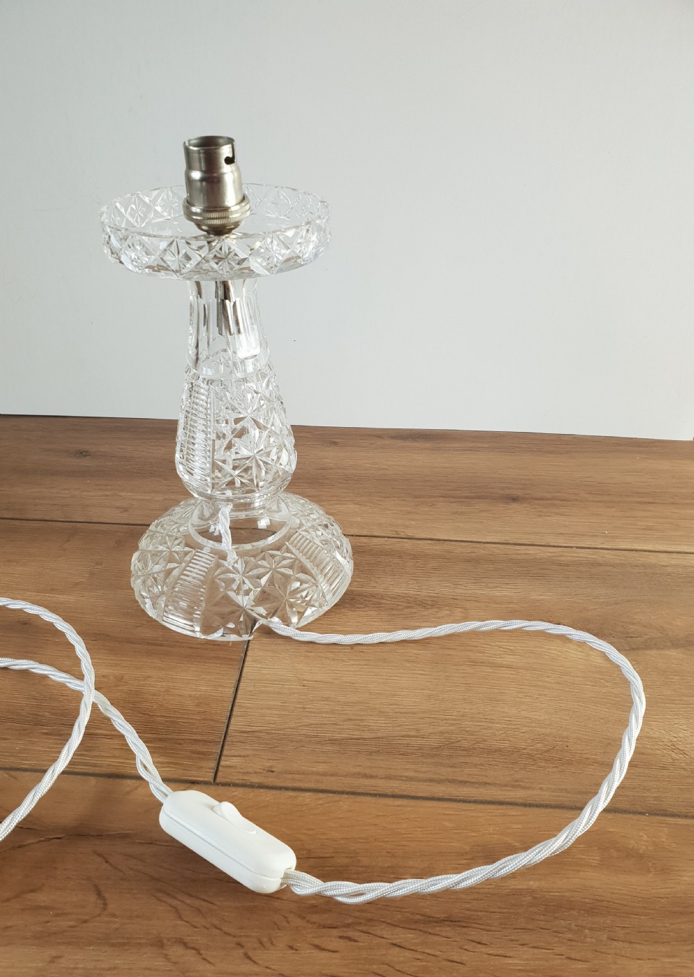 Crystal Mushroom Table Lamp, Rewired and PAT tested  View IV