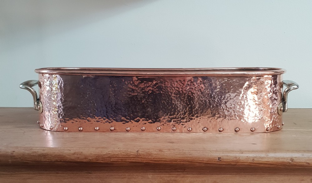 Copper Fish Kettle Window Cill Planter, c1880
