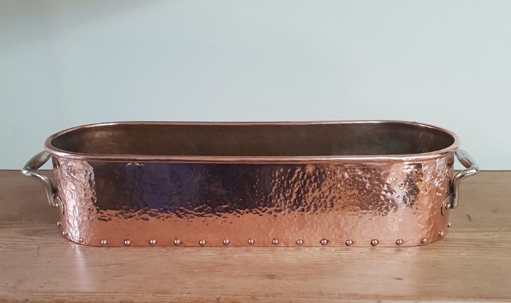 Copper Fish Kettle Window Cill Planter, c1880 View II