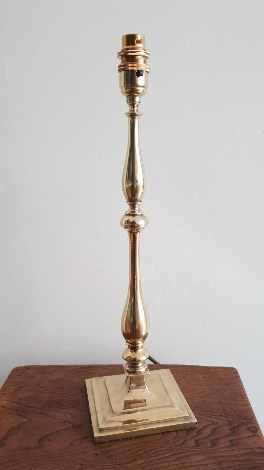 Edwardian Quality Cast Brass Table Lamp Base, Rewired and PAT tested 