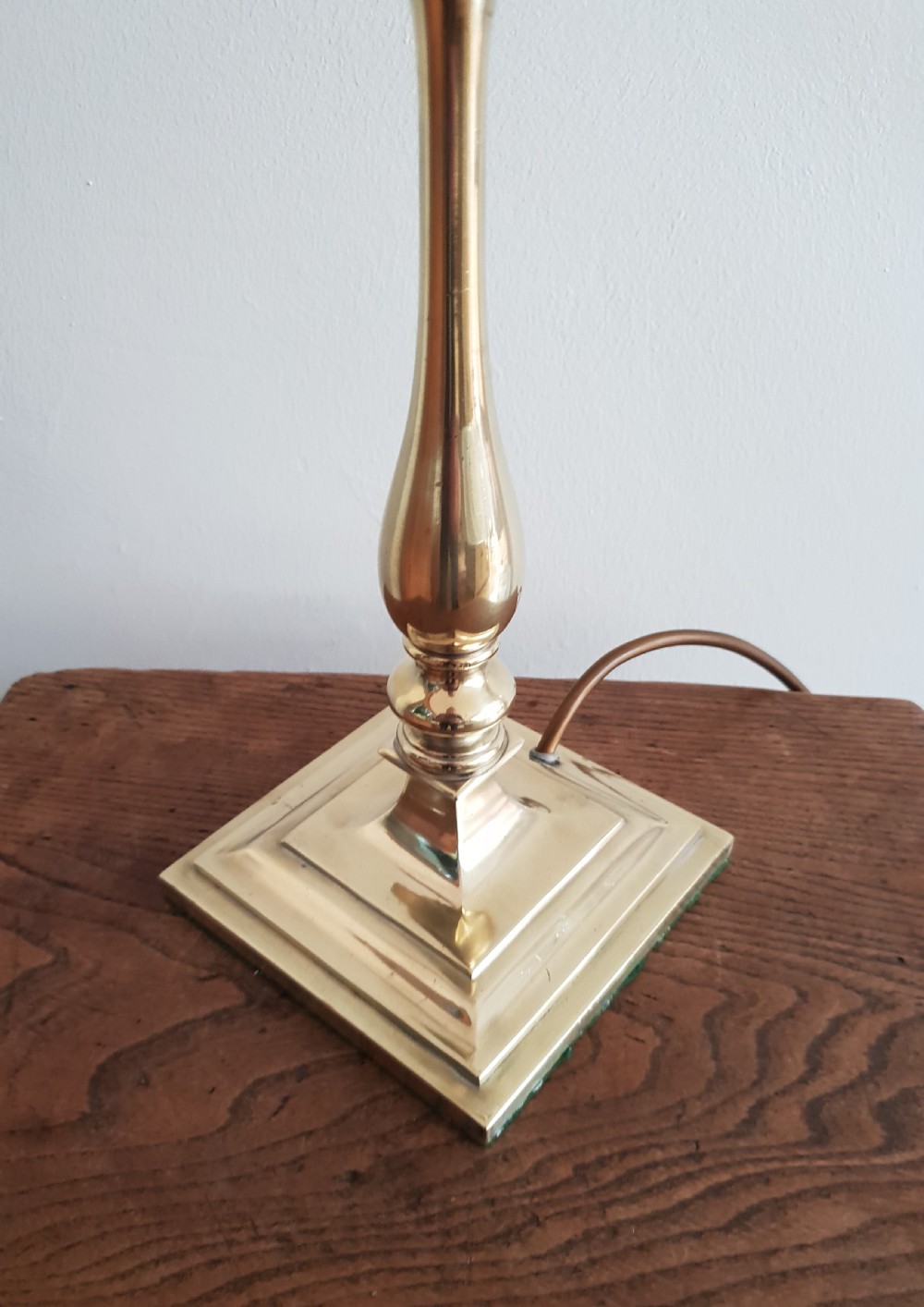 Edwardian Quality Cast Brass Table Lamp Base, Rewired and PAT tested  View VIII
