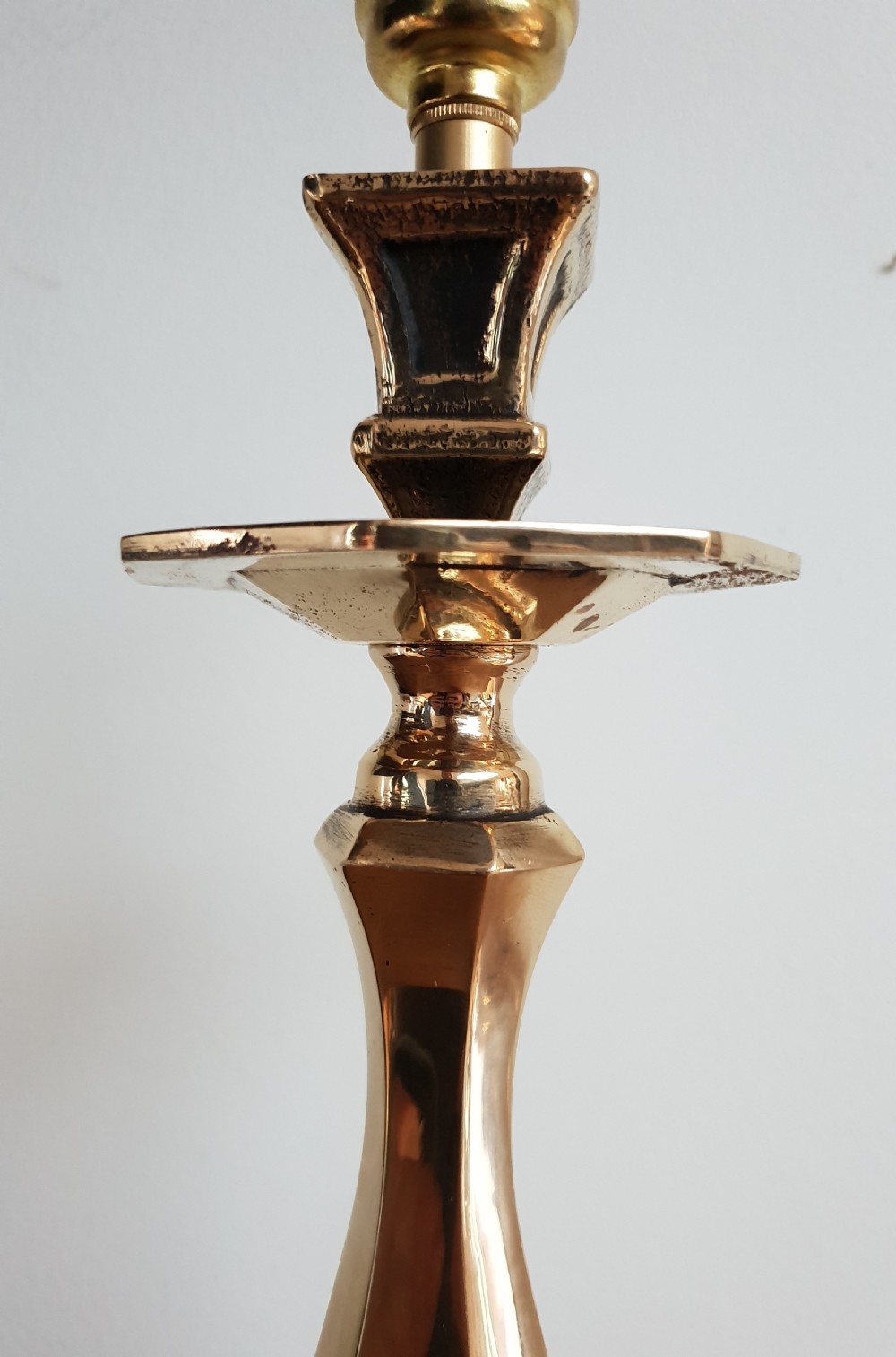 French Cast Brass Table Lamp Base, Rewired and PAT tested  View III