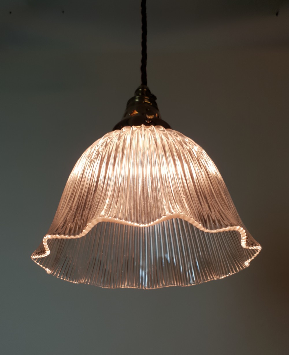 No 4 of 4, Holophane Pendant Ceiling Lights, Rewired  View III