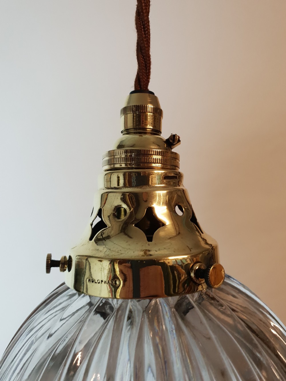 No 4 of 4, Holophane Pendant Ceiling Lights, Rewired  View V