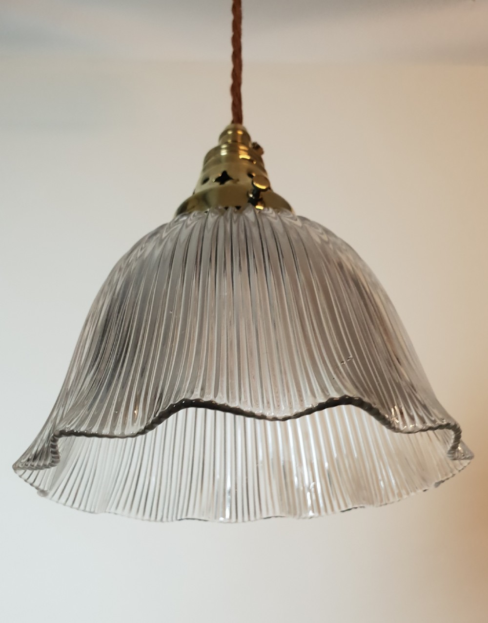 No 4 of 4, Holophane Pendant Ceiling Lights, Rewired  View X