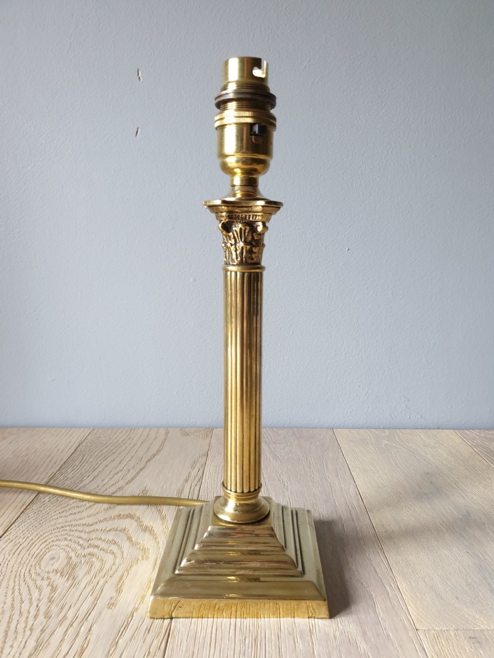 Small c1910 Corinthian Column Table Lamp, Rewired and PAT tested 