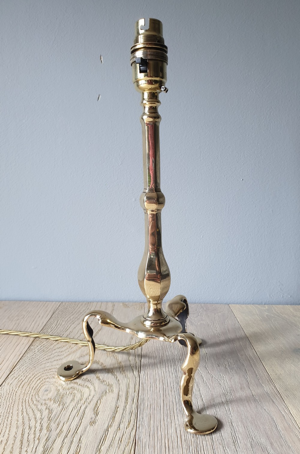 Brass Pullman Table Lamp, Rewired and PAT tested  View II