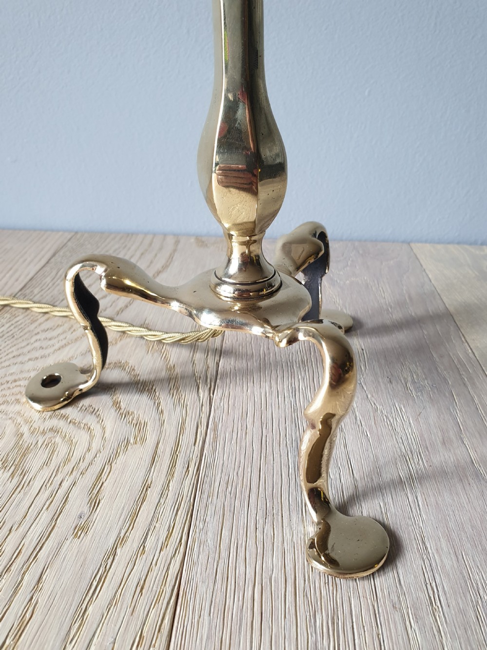 Brass Pullman Table Lamp, Rewired and PAT tested  View III