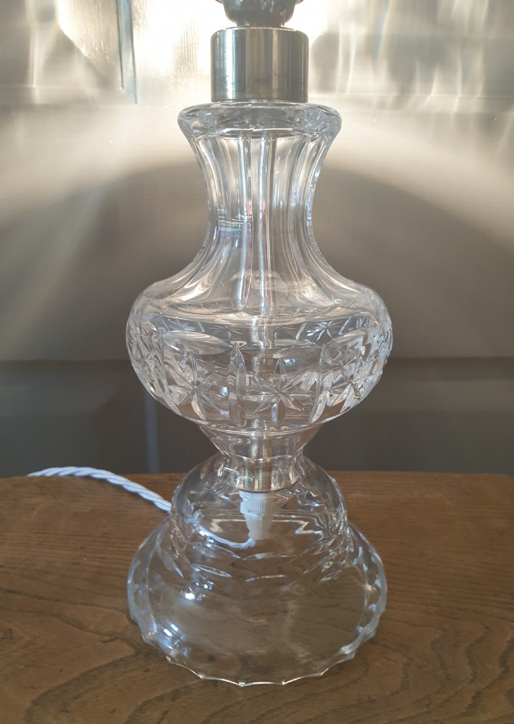 Crystal Mushroom Table Lamp, Rewired and PAT tested  View V