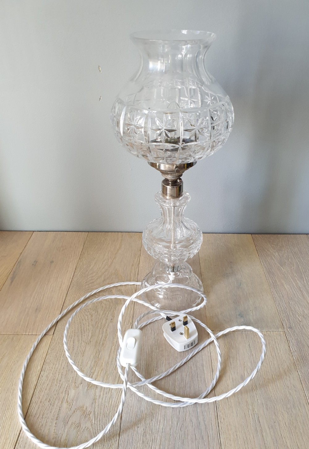 Crystal Mushroom Table Lamp, Rewired and PAT tested  View VI