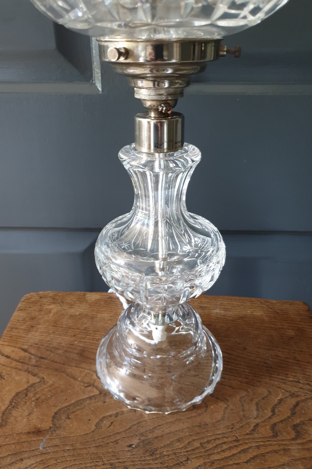 Crystal Mushroom Table Lamp, Rewired and PAT tested  View IX