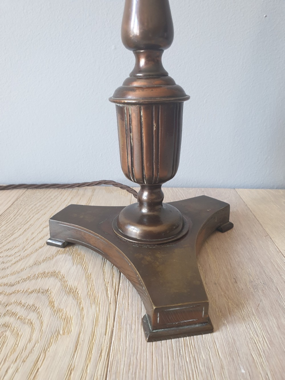 Faraday & Sons Bronzed Brass Table Lamp, Rewired and PAT tested  View IV