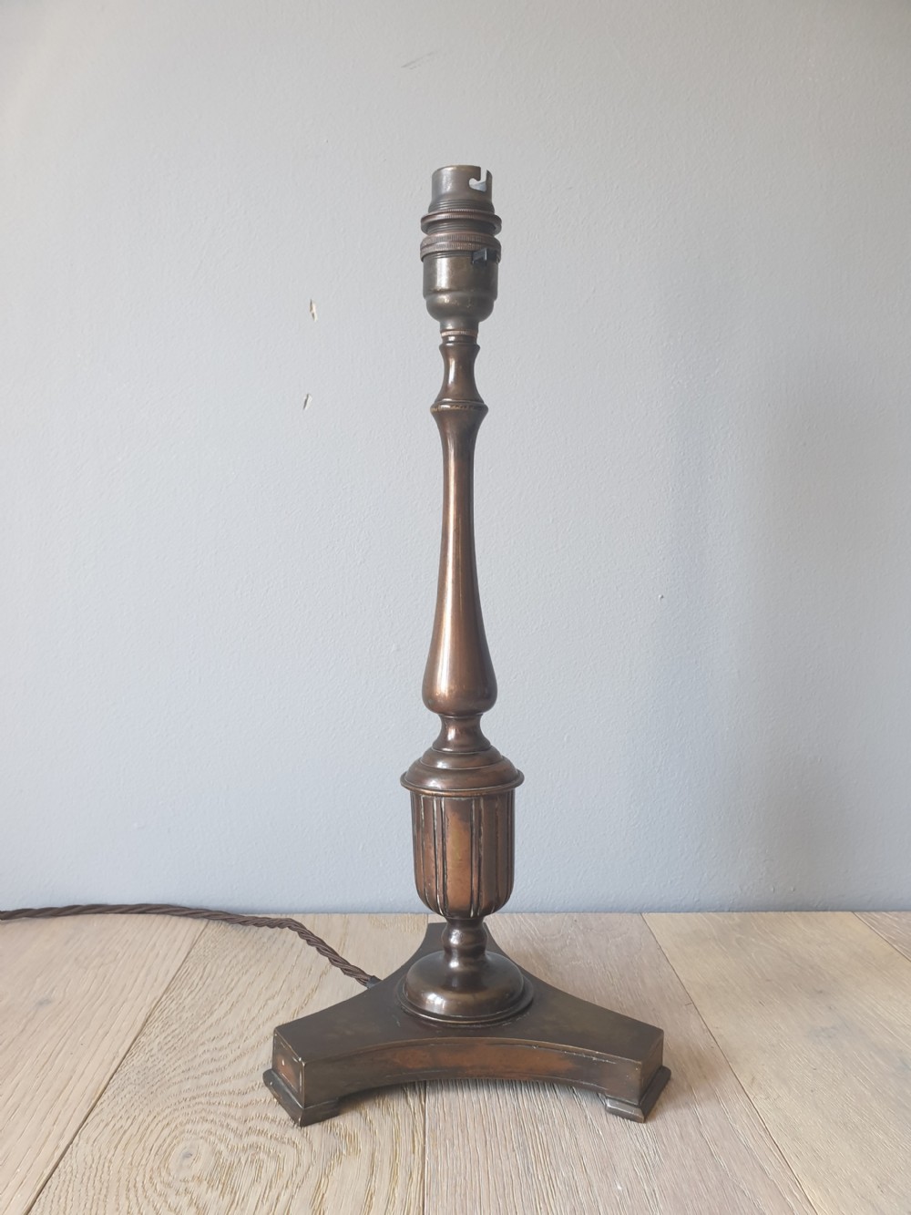 Faraday & Sons Bronzed Brass Table Lamp, Rewired and PAT tested  View VI
