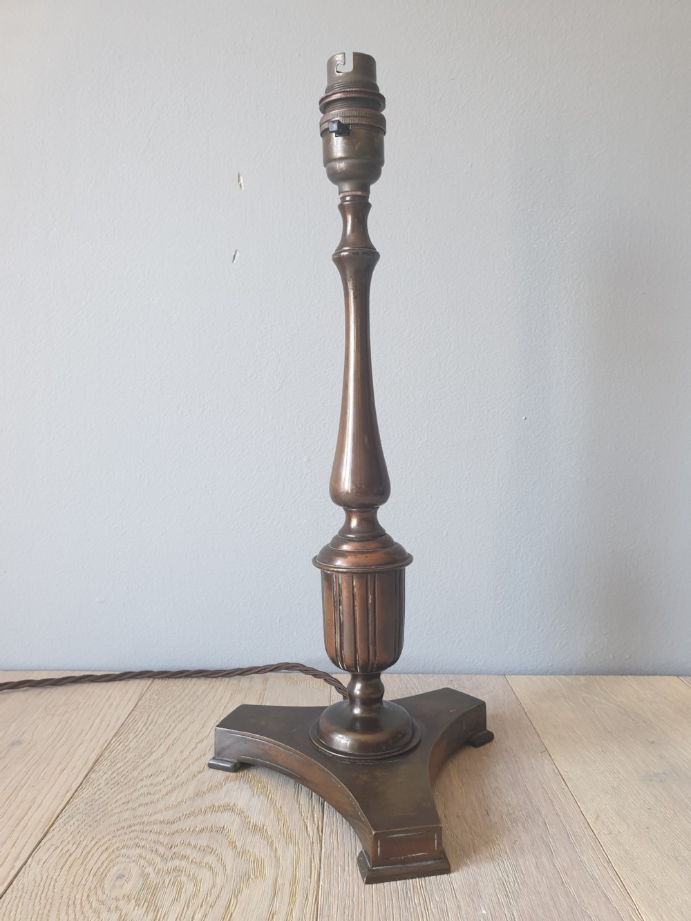 Faraday & Sons Bronzed Brass Table Lamp, Rewired and PAT tested  View VII