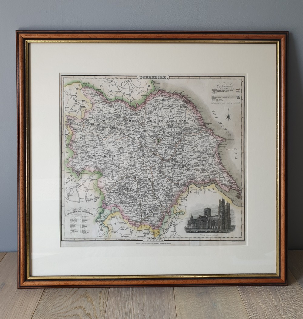 Map of Yorkshire by James Pigot dated 1828