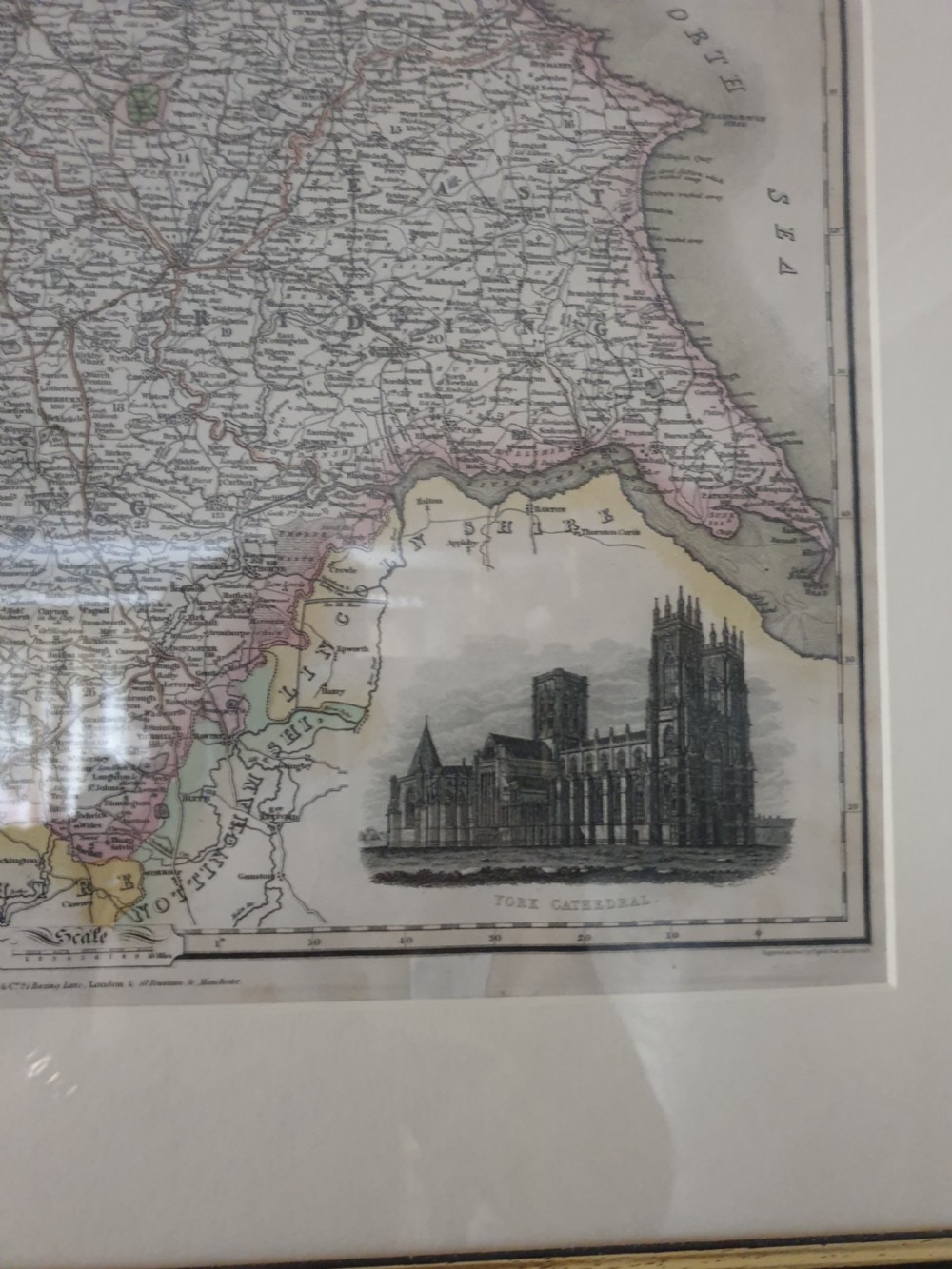 Map of Yorkshire by James Pigot dated 1828 View II