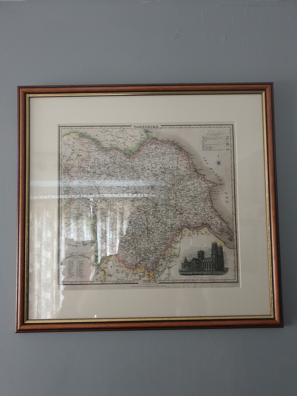 Map of Yorkshire by James Pigot dated 1828 View VI