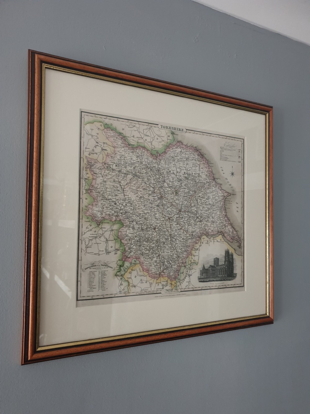 Map of Yorkshire by James Pigot dated 1828 View VII
