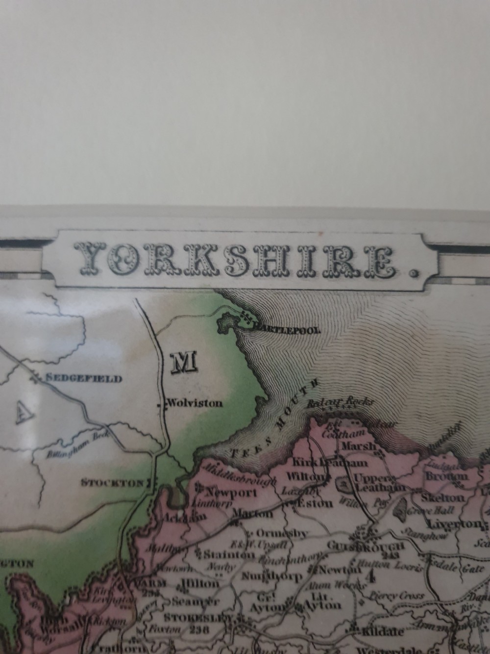 Map of Yorkshire by James Pigot dated 1828 View XI