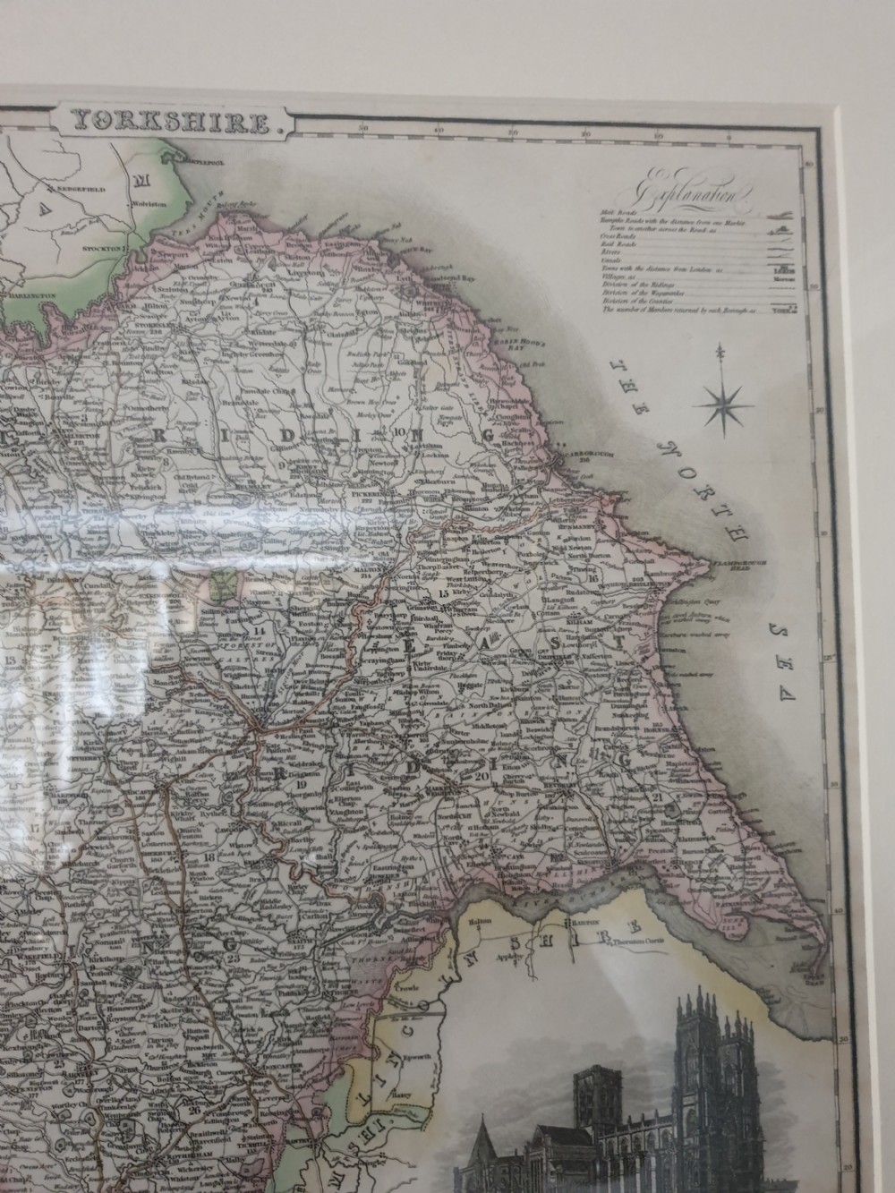 Map of Yorkshire by James Pigot dated 1828 View XII