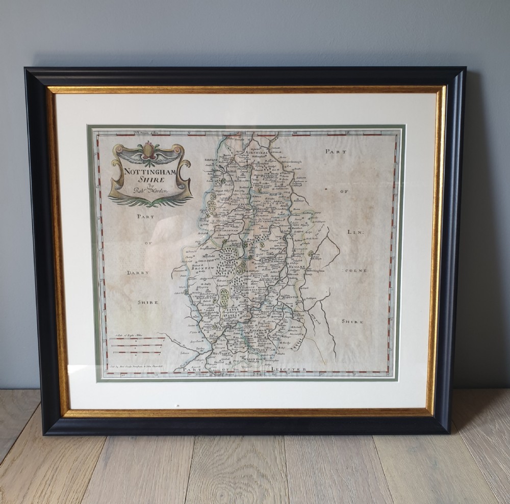 Map of Nottinghamshire by Robert Morden, c1695