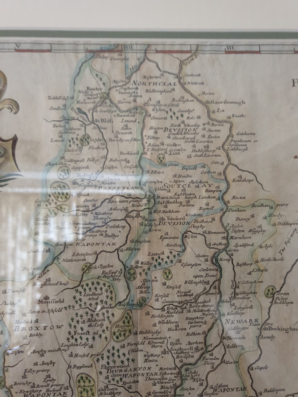 Map of Nottinghamshire by Robert Morden, c1695 View IV