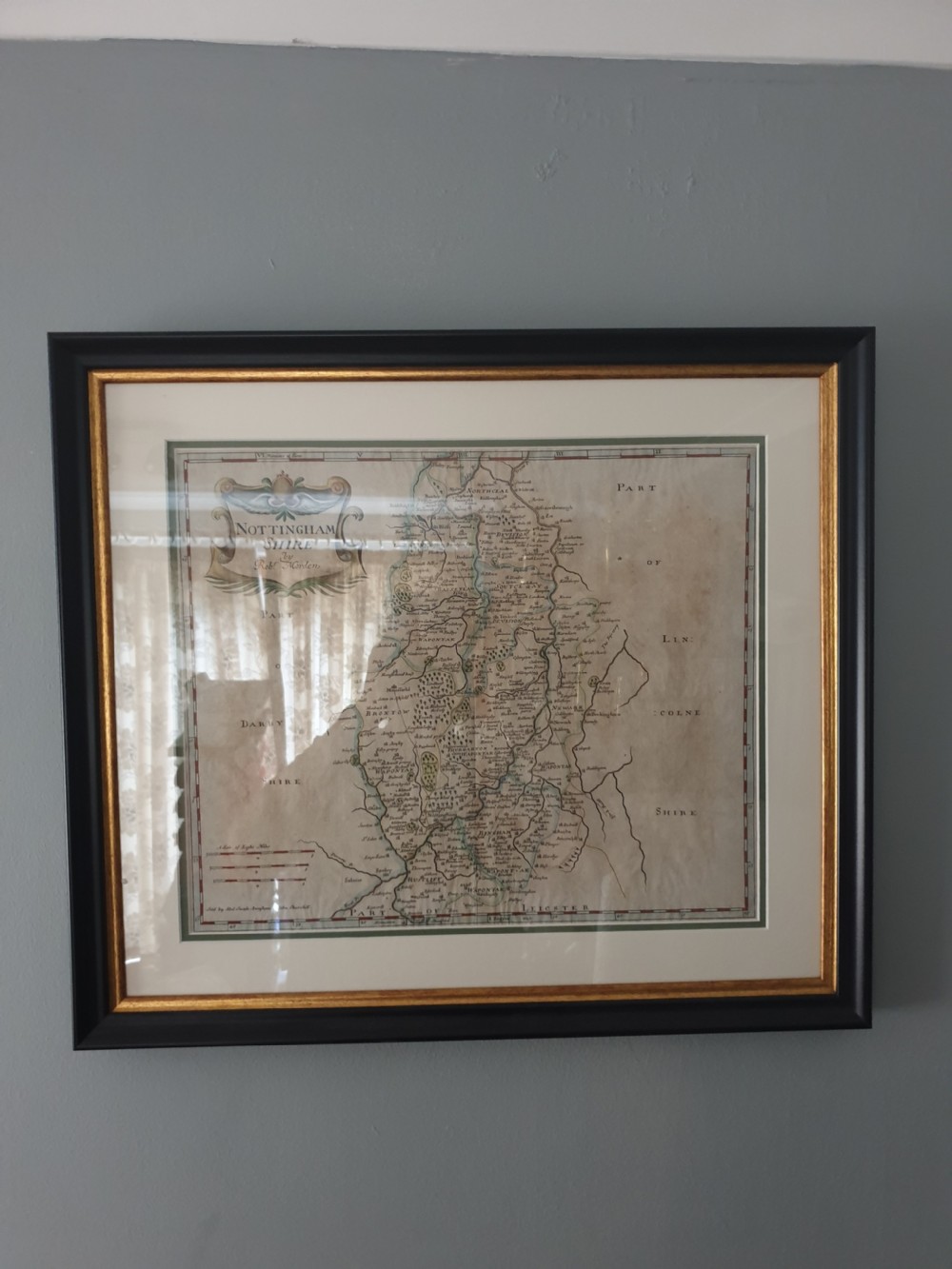 Map of Nottinghamshire by Robert Morden, c1695 View VIII