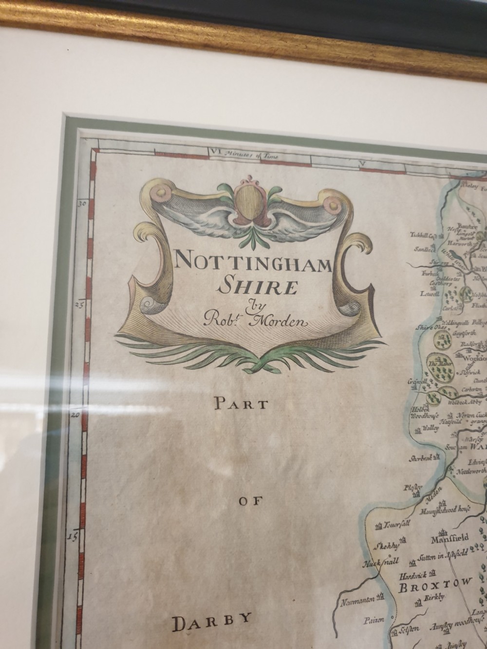 Map of Nottinghamshire by Robert Morden, c1695 View XI
